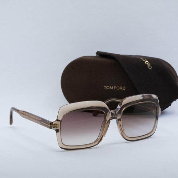 Final Price! Tom Ford Wallis FT0688 45G Shiny Light Brown Sunglasses main image 7